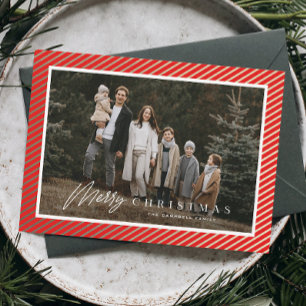 Elegant Gold Merry Christmas Photo  Holiday Card