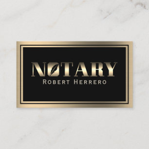 Elegant gold metal frame business card