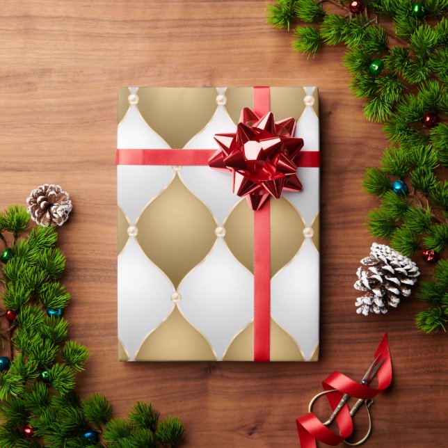 Elegant Gold Metallic Glam Christmas Holiday Wrapping Paper (Holiday Gift)