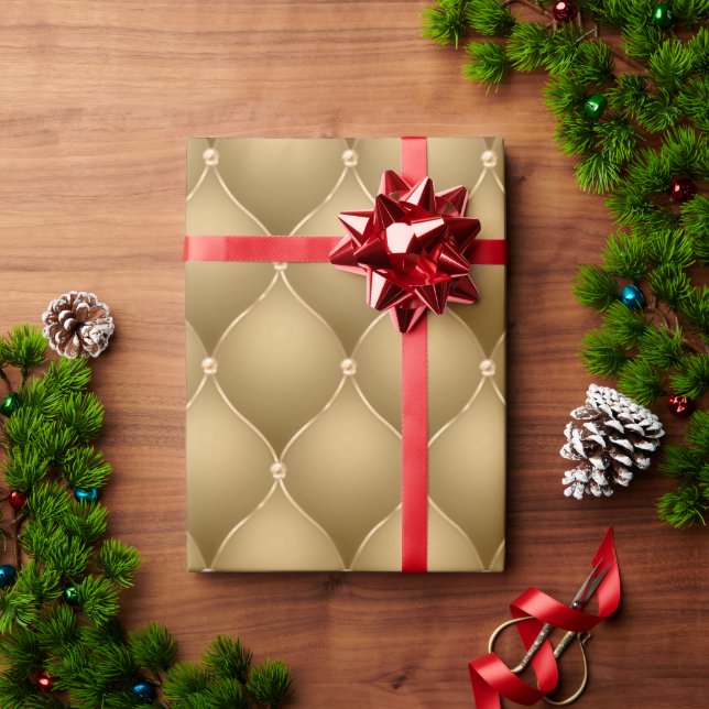 Elegant Gold Metallic Glam Christmas Wrapping Paper (Holiday Gift)