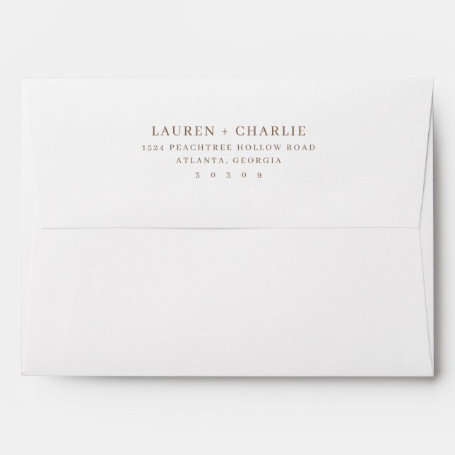 Elegant Gold Minimalist Envelope (Back (Top Flap))