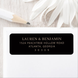 Elegant Gold Minimalist Return Address Label