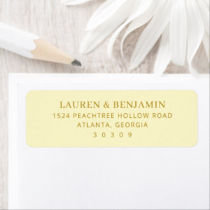 Elegant Gold Minimalist Return Address Label
