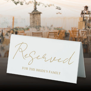 Elegant Gold Minimalist Script Reserved