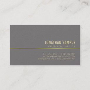 Elegant Gold Minimalistic Plain Trendy Luxury Business Card