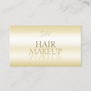 Elegant Gold Mirror Font with Monogram Stylish Business Card