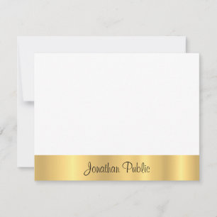 Elegant Gold Modern Template Hand Script Text Flat