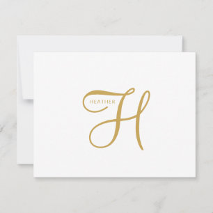 Elegant Gold Monogram Card