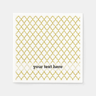 Elegant gold moroccan pattern napkin