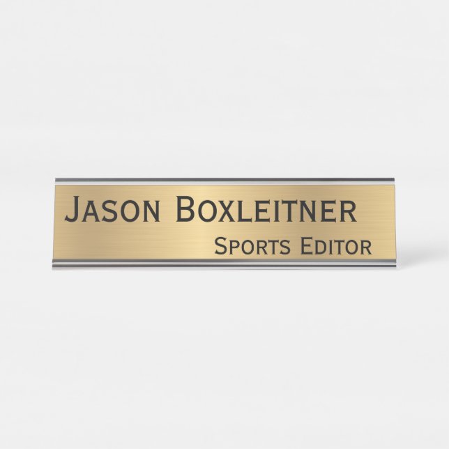 Elegant Gold Name Plate (Front)