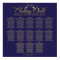 Elegant Gold & Navy 13 Table Wedding Seating Chart