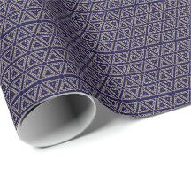 Elegant gold navy blue geometric pattern modern