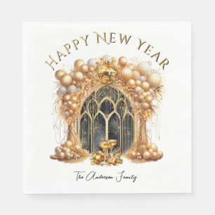 Elegant & Gold New Years Eve Party  Napkin