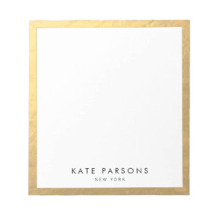 Elegant Gold Notepad