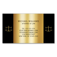 Elegant Gold on Black Scales of Justice Lawyer