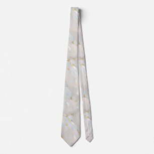 Elegant Gold Opal Gemstone Pattern Tie