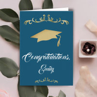 Elegant Gold Ornament Congratulations Graduate