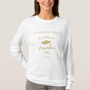 Elegant Gold Ornament Congratulations Graduate T-Shirt