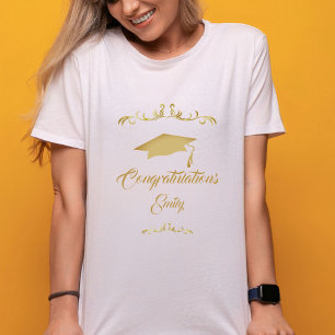 Elegant Gold Ornament Congratulations Graduate  T-Shirt