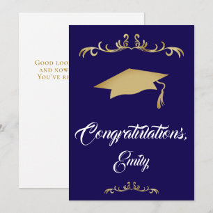 Elegant Gold Ornament Congratulations Graduation Card