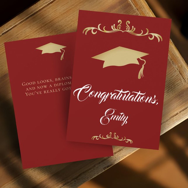 Elegant Gold Ornament Congratulations Graduation Card (Creator Uploaded)