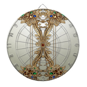Elegant Gold Ornate Dartboard