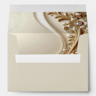 Elegant Gold Ornate Floral Envelope