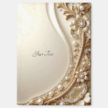 Elegant Gold Ornate Floral Magnet