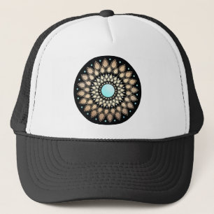 Elegant Gold Ornate Lotus Mandala Trucker Hat