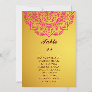 Elegant Gold Paisley Wedding Seating Chart Invitat Invitation