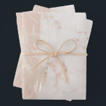 Elegant Gold Palm Leaf Marble Gift Wrapping Paper Sheet<br><div class="desc">The design features a gold palm leaf against a rose gold and marble pattern background.  Ideal gift wrap for many occasions,  including weddings,  bridal showers,  anniversaries,  birthdays,  Christmas holidays,  and much more.</div>
