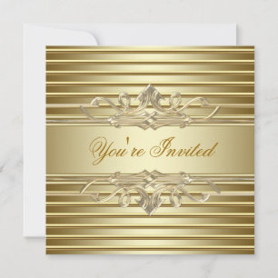 Elegant Gold Party Invitations
