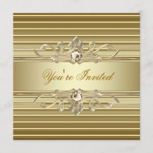 Elegant Gold Party Invitations