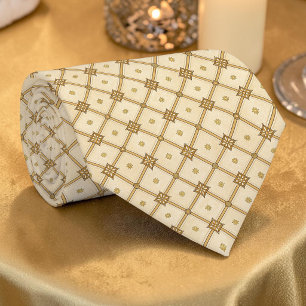 Elegant Gold Pattern Custom Necktie