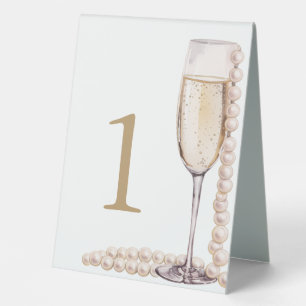 Elegant Gold Pearls and Prosecco Bridal Shower