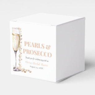 Elegant Gold Pearls and Prosecco Bridal Shower Favour Box