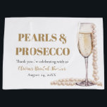 Elegant Gold Pearls and Prosecco Bridal Shower Large Gift Bag<br><div class="desc">Indulge in the epitome of bridal elegance with our Elegant Gold Pearls and Prosecco Bridal Shower Large Gift Bag. Featuring a luxurious blend of shimmering gold tones and delicate pearl accents, this bag exudes sophistication. The subtle imagery of sparkling prosecco adds a touch of celebration to the occasion. Spacious and...</div>