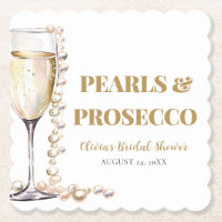Elegant Gold Pearls and Prosecco Bridal Shower