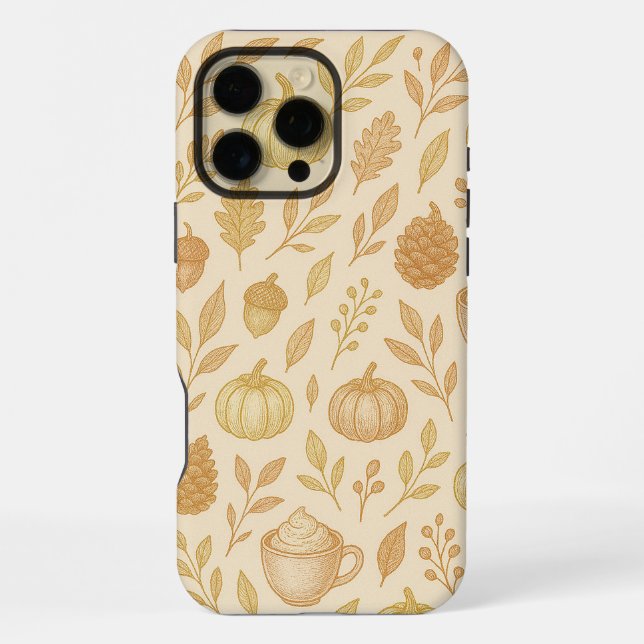 Elegant Gold Phone Cover For Fall (Back)