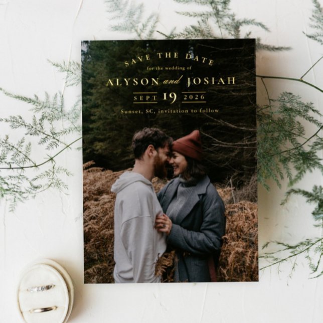 Elegant Gold Photo Save the Date (Creator Uploaded)