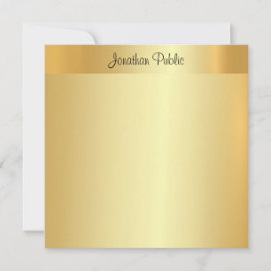 Elegant Gold Professional Calligraphed Script Name Card