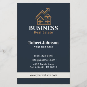 Elegant Gold Property Logo Real Estate Flyer