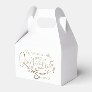 Elegant Gold Quinceañera Favour Box
