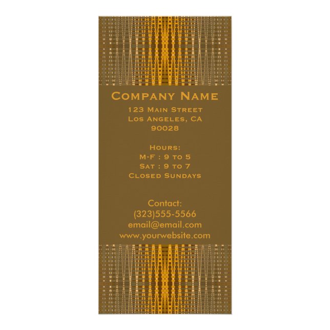 elegant gold rack card (Front)