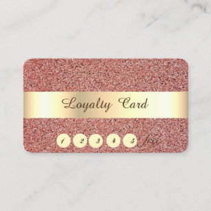 Elegant ,Gold, Red Marble, Confetti  Loyalty Card
