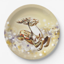 Elegant Gold Reindeer Christmas