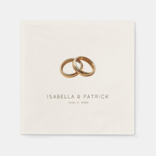 Elegant Gold Rings Napkin
