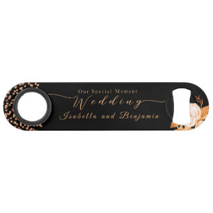 Elegant Gold Rose Black Wedding