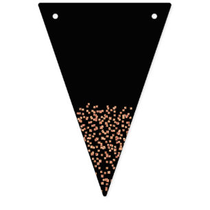 Elegant Gold Rose Black Wedding  Bunting