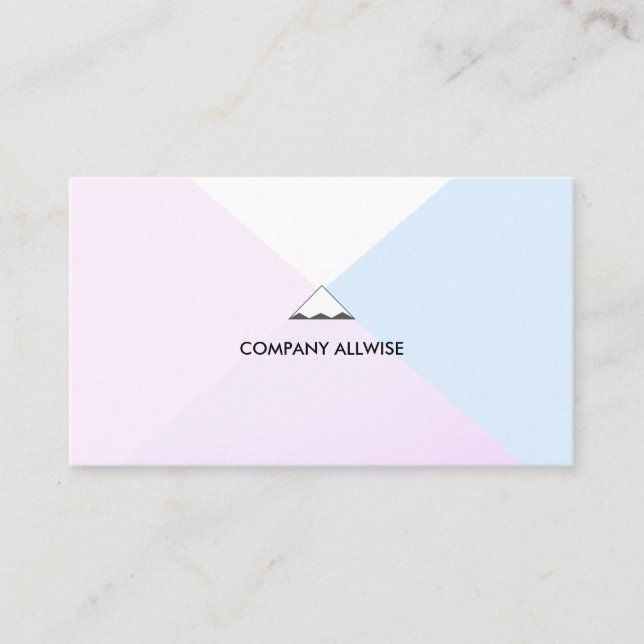 Elegant Gold Rose, Light Blue & White Business Card (Front)